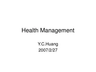 health management