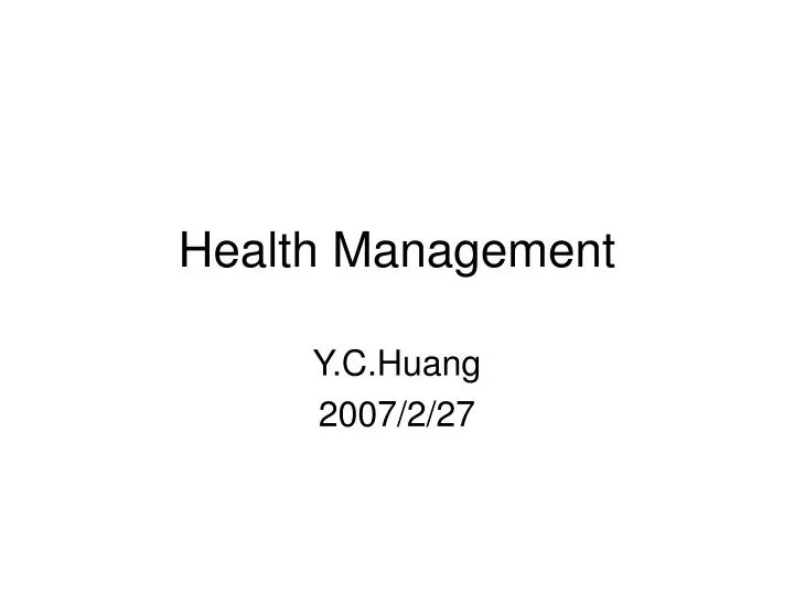 health management