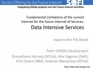 Input to the FIA Ghent From VISION Cloud project