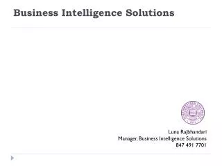 Business Intelligence Solutions