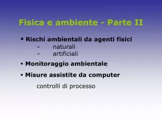 fisica e ambiente parte ii
