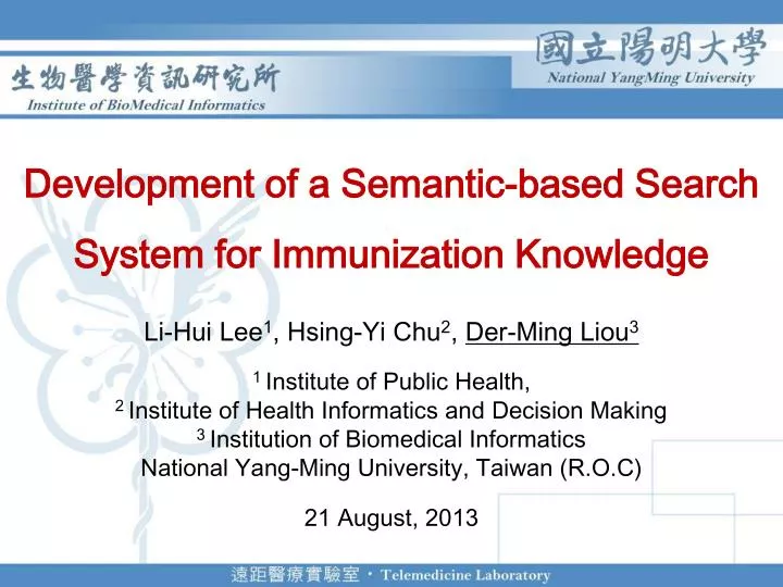development of a semantic based search system for immunization knowledge