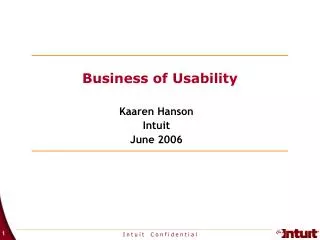 Business of Usability