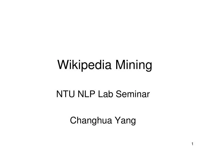 wikipedia mining