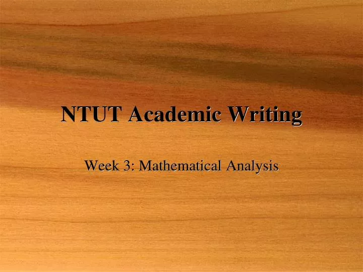 ntut academic writing