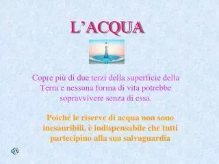 l acqua