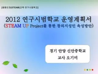2012 ste am u p project