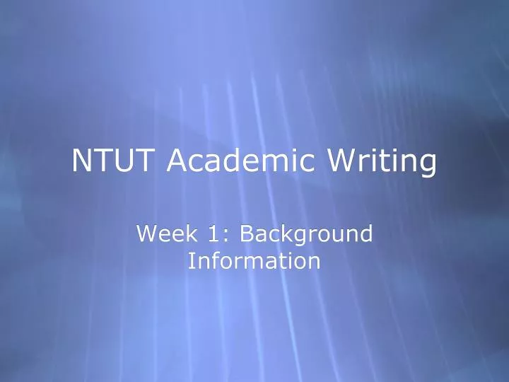 ntut academic writing