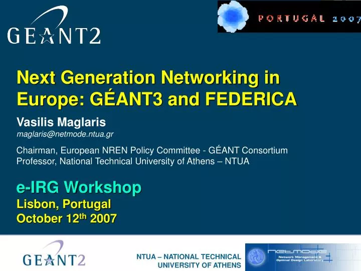 next generation networking in europe g ant3 and federica