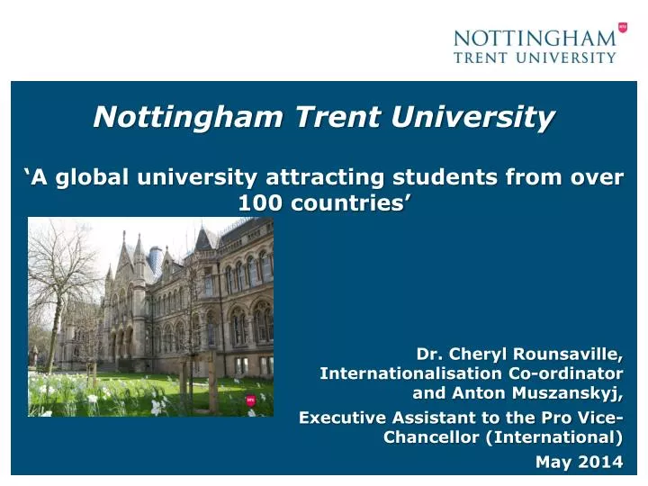 nottingham trent university a global university attracting students from over 100 countries