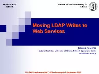 Moving LDAP Writes to Web Services