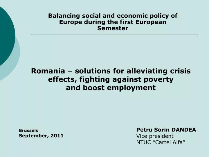 balancing social and economic policy of europe during the first european semester