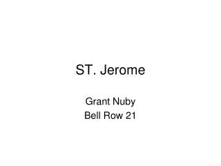 ST. Jerome