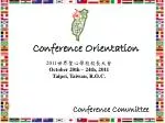 Conference Orientation - slide 1