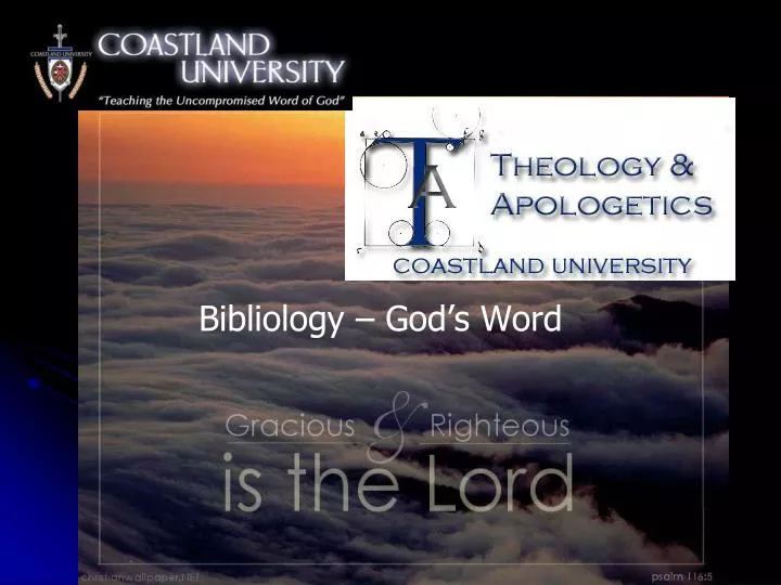bibliology god s word