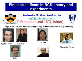 Finite size effects in BCS: theory and experiments