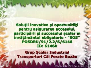 ismb isj buzau 2010 2013