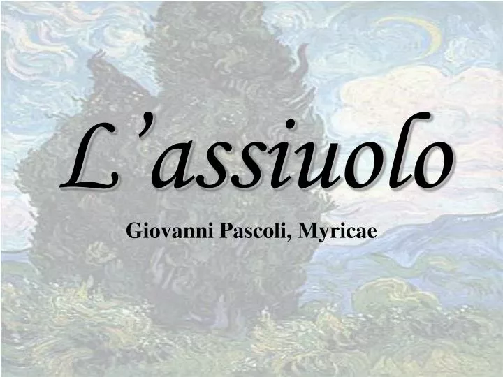 l assiuolo