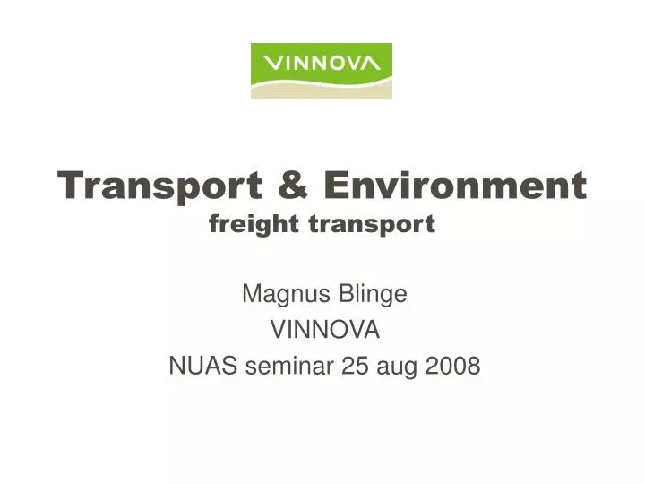 transport environment freight transport