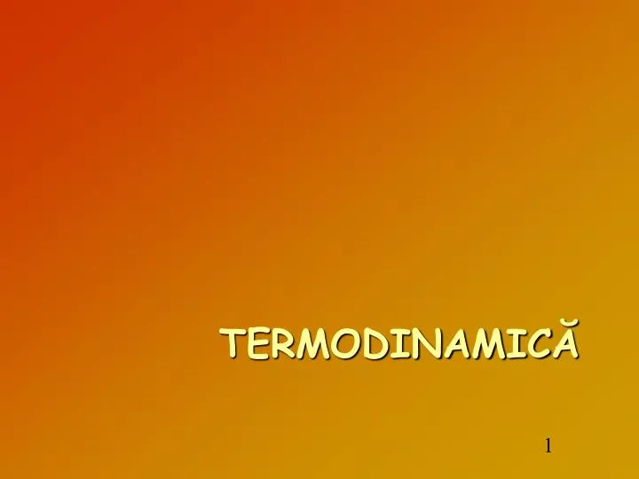 termodinamic