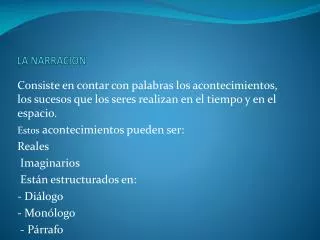 la narracion
