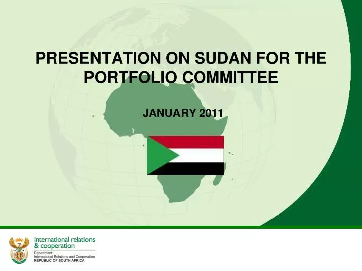 presentation on sudan for the portfolio committee