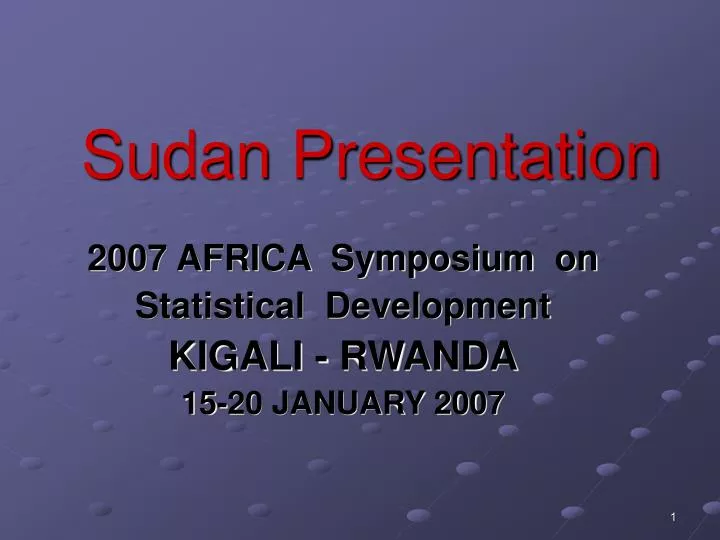sudan presentation
