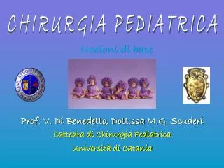 Prof. V. Di Benedetto, Dott.ssa M.G . Scuderi Cattedra di Chirurgia Pediatrica