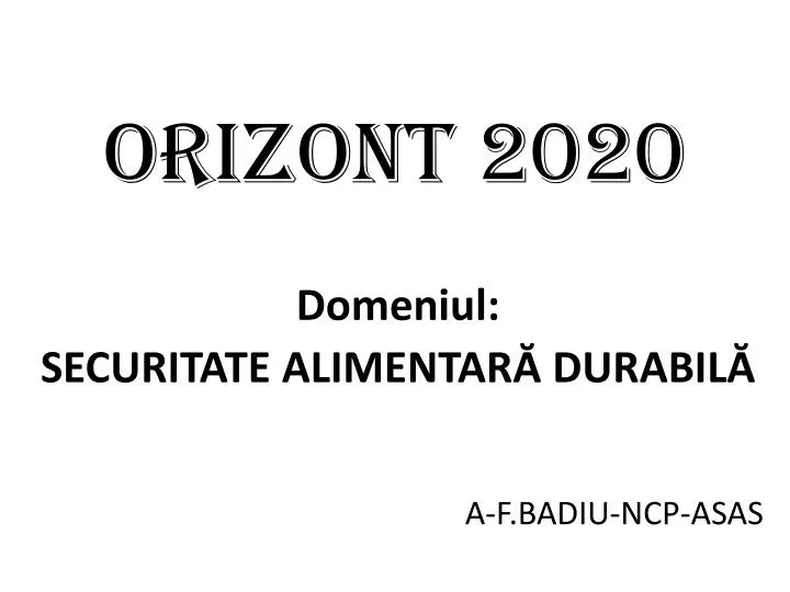 orizont 2020
