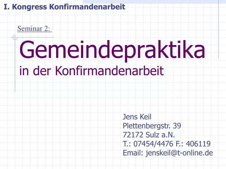 gemeindepraktika in der konfirmandenarbeit