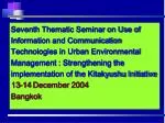 Enhancing Urban Environmental Management in Bangkok Through ICT Applications - slide 1