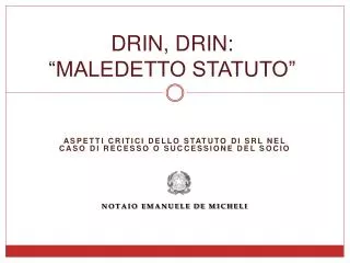 drin drin maledetto statuto