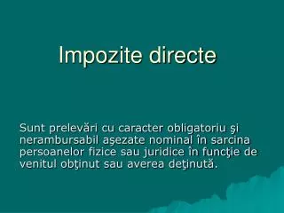 impo z ite directe