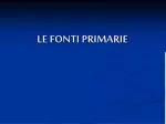 LE FONTI PRIMARIE - slide 1