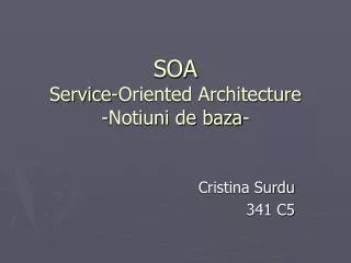 soa service oriented architecture notiuni de baza