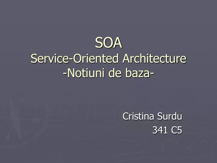 soa service oriented architecture notiuni de baza
