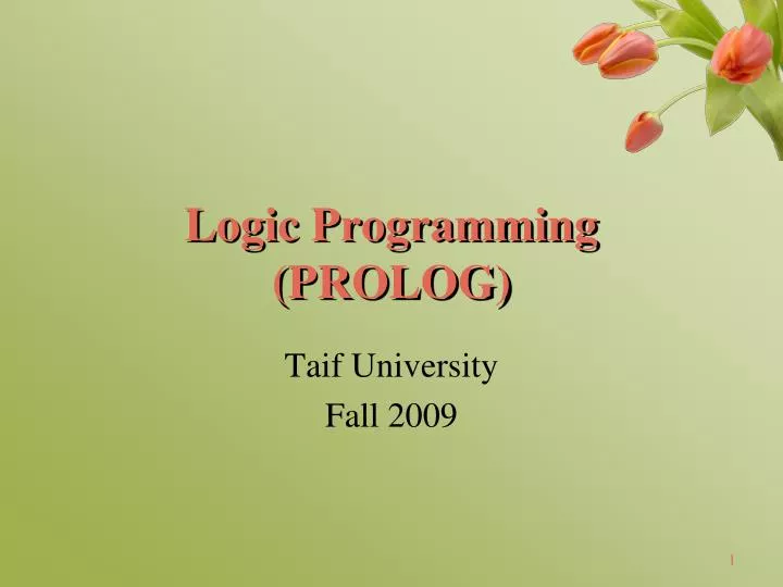 logic programming prolog
