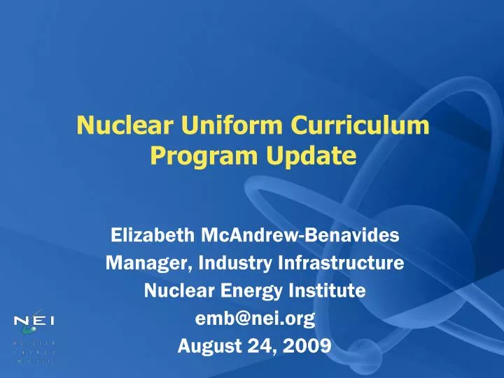 nuclear uniform curriculum program update
