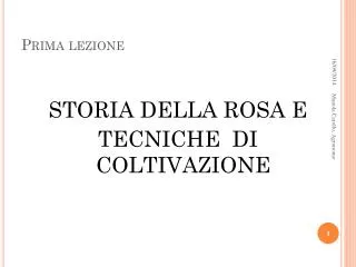 prima lezione