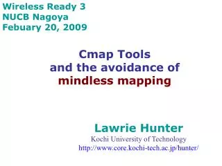 Cmap Tools and the avoidance of mindless mapping