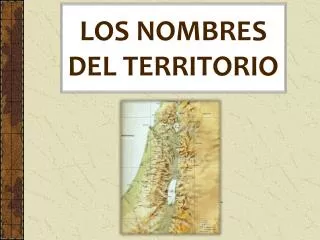 los nombres del territorio