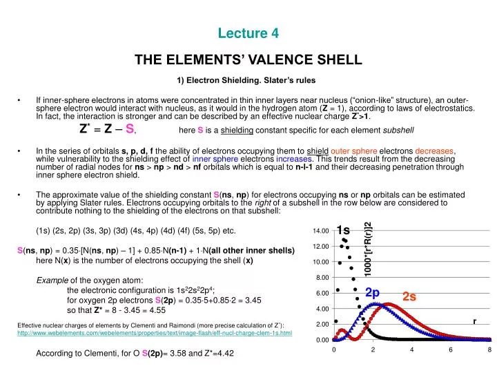 lecture 4 the elements valence shell