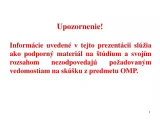 upozornenie