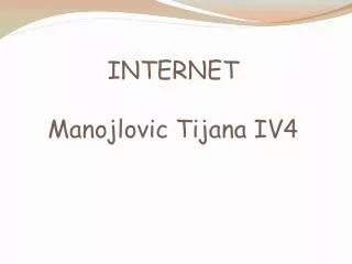 internet manojlovic tijana iv4