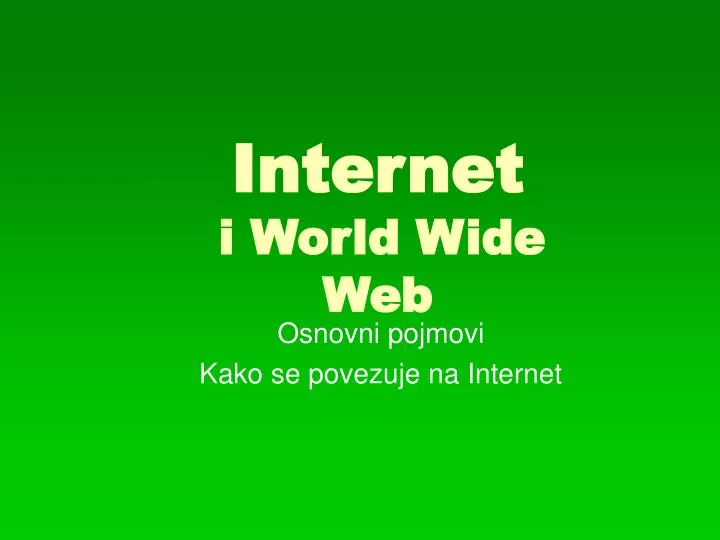 internet i world wide web
