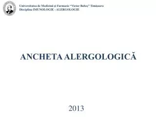 ancheta alergologic