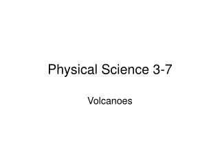 Physical Science 3-7