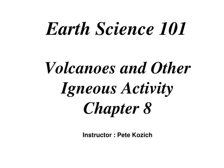 earth science 101