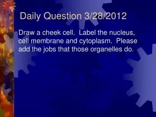 Daily Question 3/28/2012