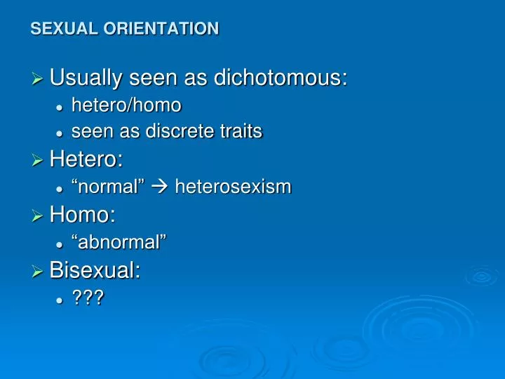 sexual orientation